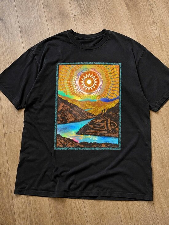 Gildan Other - 311 Band Graphic T-Shirt Black Psychedelic Sun River Retro Rock Mens Tee